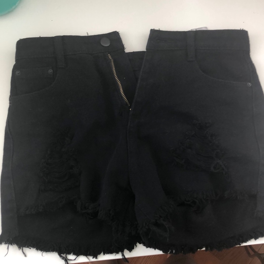 Black Denim Shorts (Cheap)